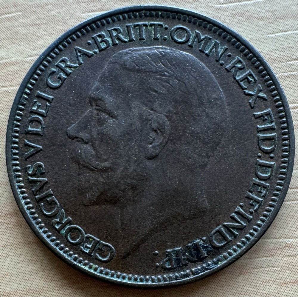 1926 Great Britain 1/2 Pence Copper Coin
