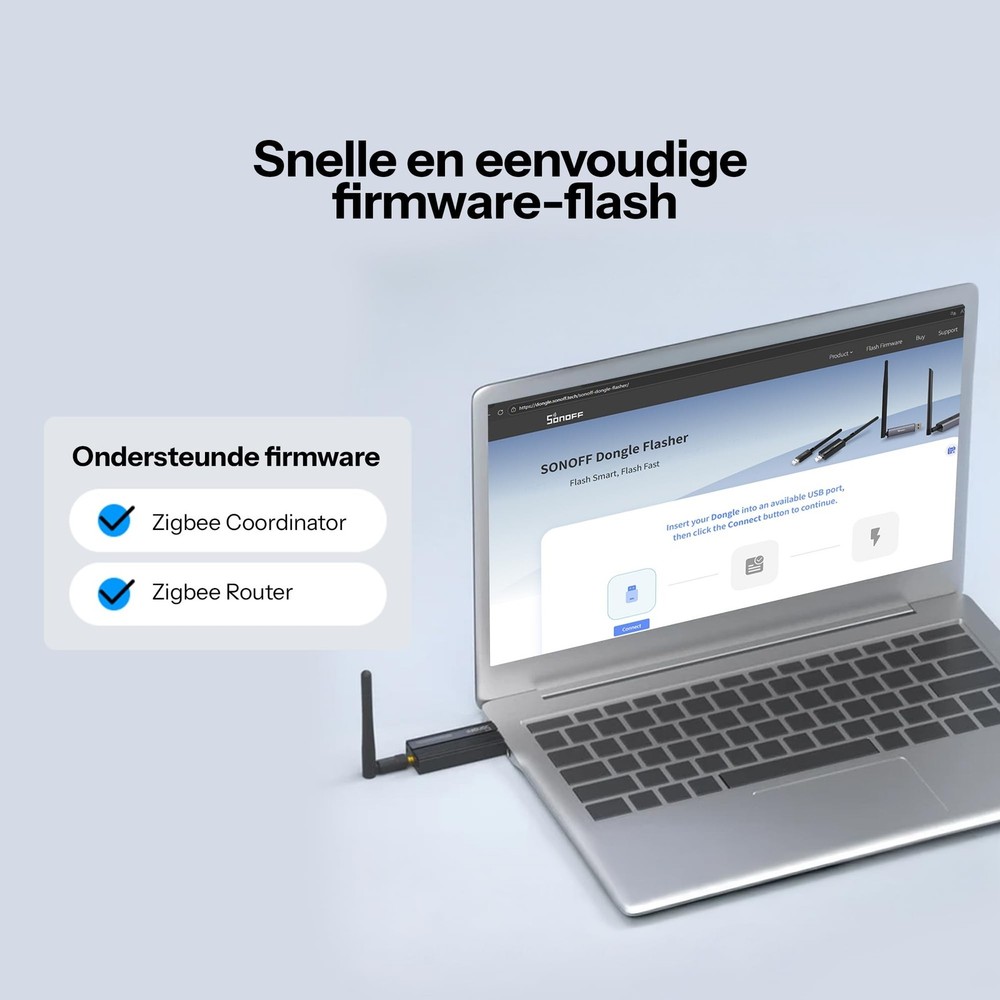 SONOFF Zigbee 3.0 USB Dongle Plus Gateway, Universal Zigbee USB Gateway with ...