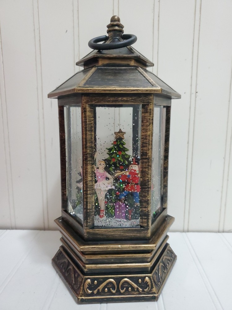 Musical Christmas Snow Globe Lantern Lighted Nutcracker Suite Scene Christmas