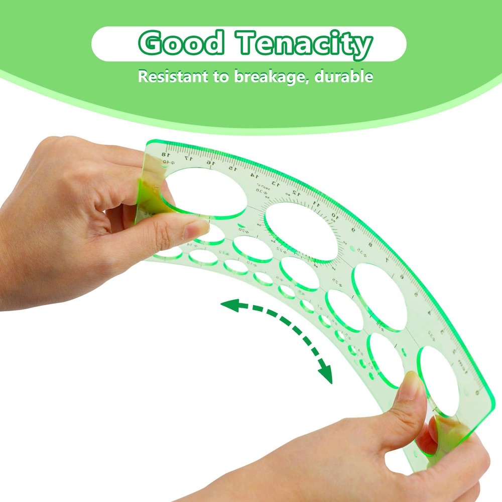 3PCS Circle Template，Plastic Circle Stencils, Geometric Circle Template for D...