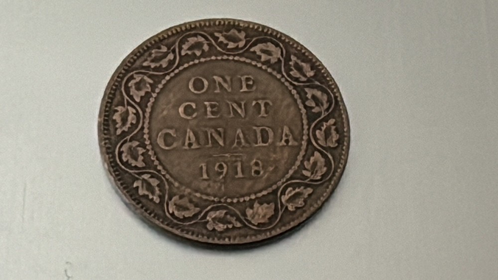 1918 Canada George V One Cent Coin