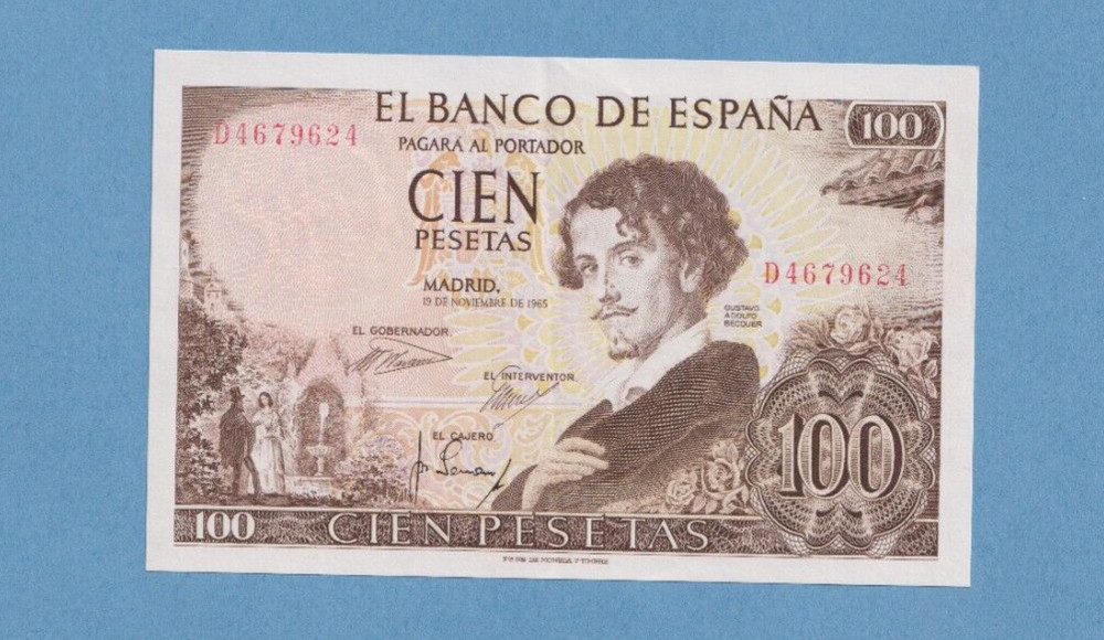 Spain - 1965 - 100 Pesetas Banknote - lovely example