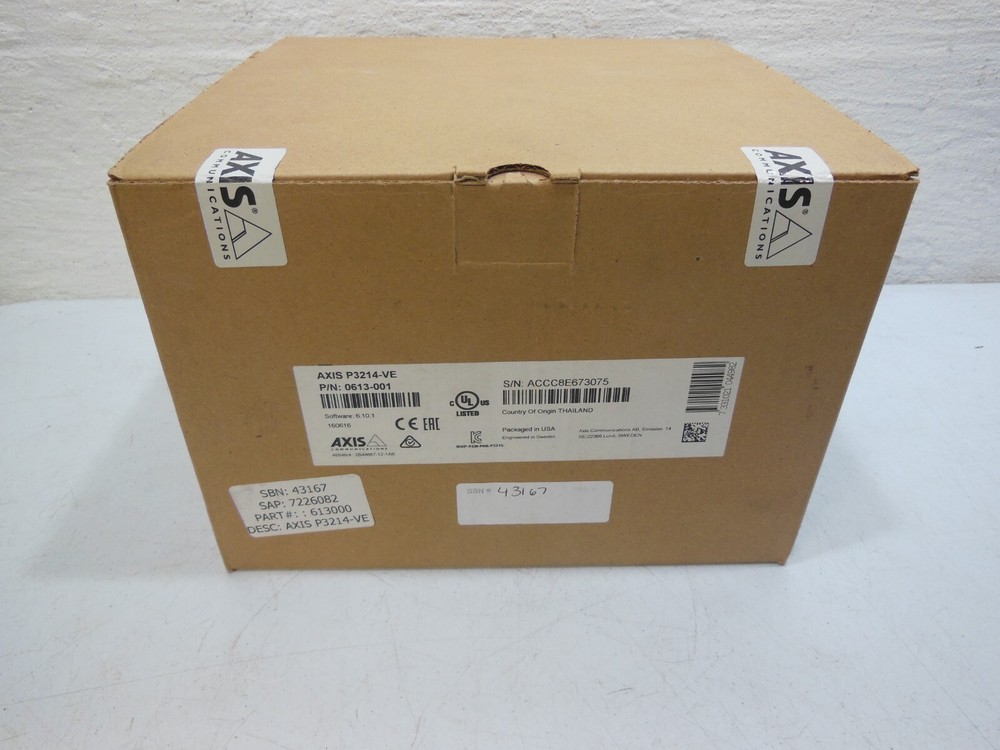 AXIS P3214-VE 0613-001 Network Security Camera for Dome POE IP - New