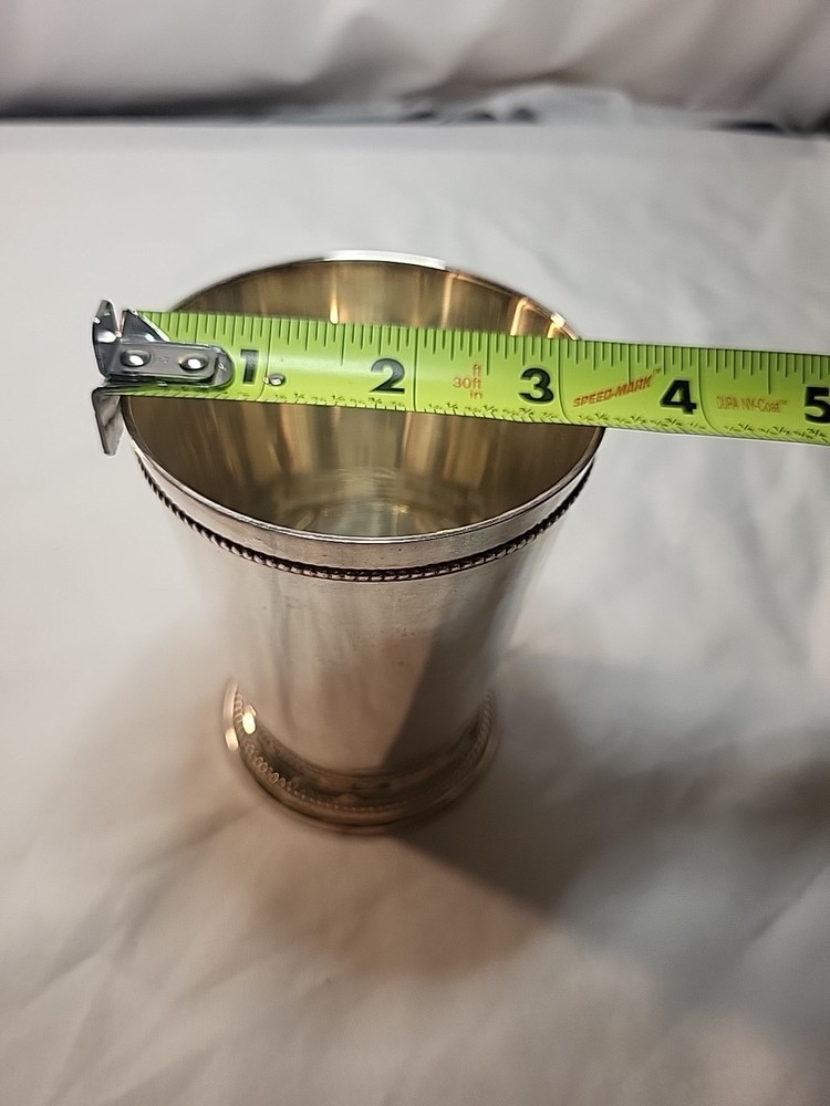 Decorative Vase Cup Mint Julep Cup Silver Plated Brass 12oz.