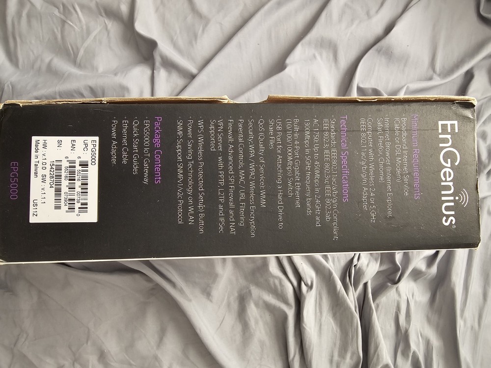 EnGenius EPG5000 IoT Gateway - Wireless Router / Network Gateway - Open Box