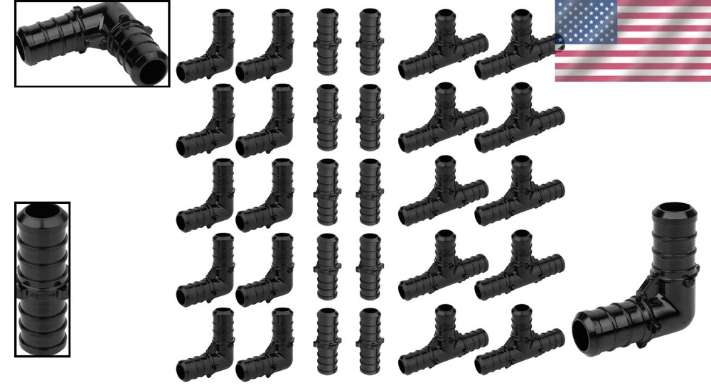 Lead-Free 1/2" Poly PPSU Barb Crimp Fitting Bundle