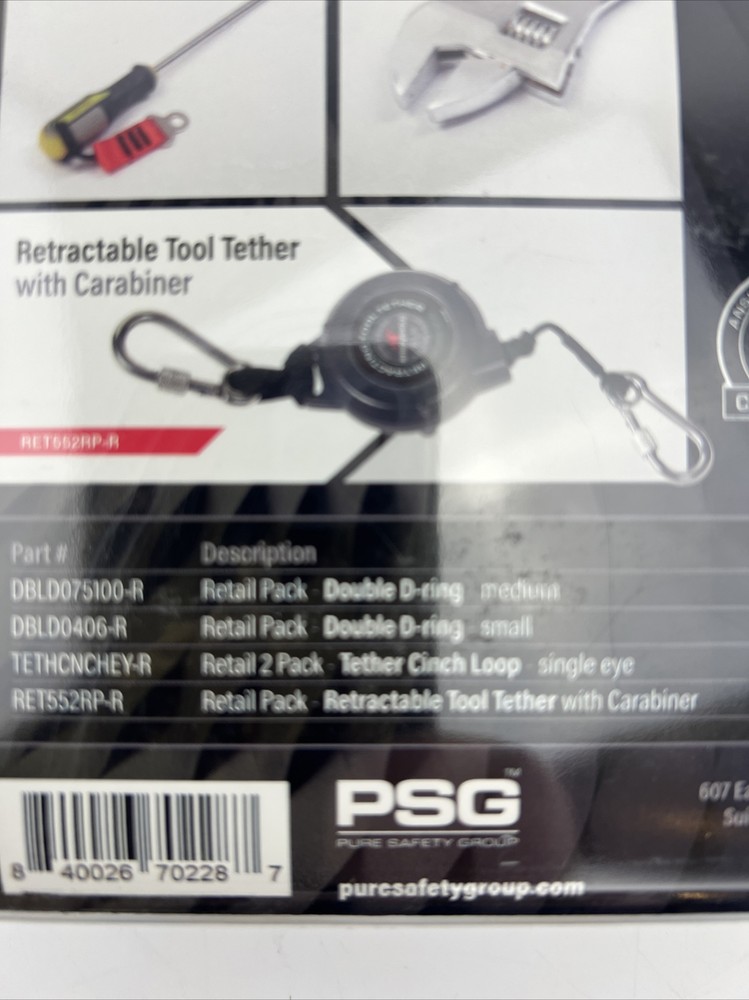 Stronghold PSG 11401 5lb Retractable Tethering Kit ? Prevent Tool Drops Now