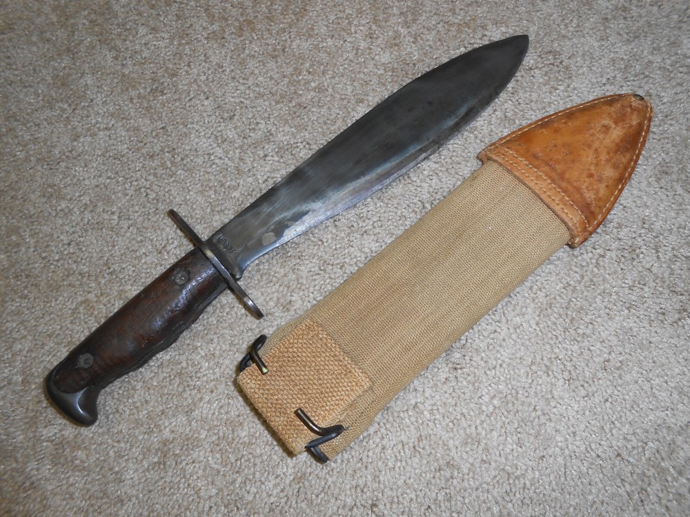 WW1 Bolo Fighting Knife US MOD 1917, w/Scabbard