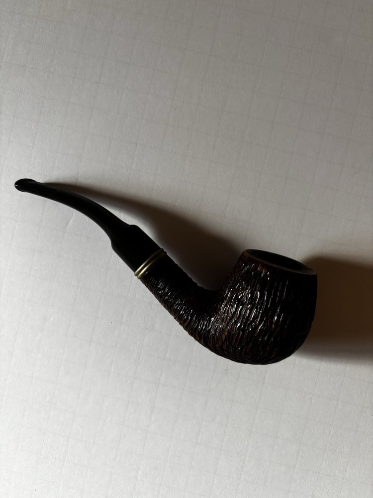 Aldo Velani Rustic Tobacco Pipe Bent Billiard/Brandy