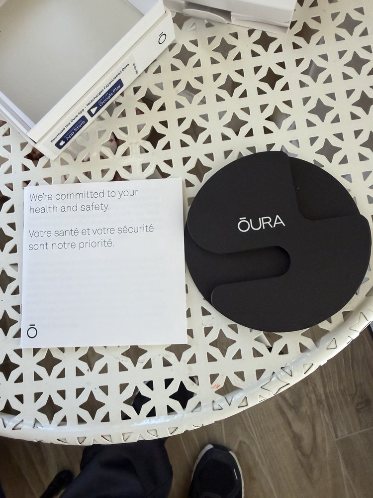 Oura Ring Gen3 Heritage Silver Size 6 w/ Charging Base & Box