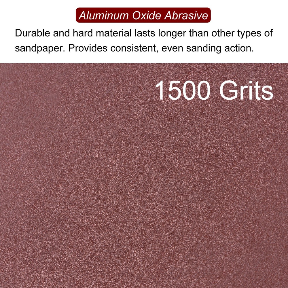 120pcs 1500 Grits 80mm Aluminum Oxide Triangular Hook & Loop Sandpapers Pads