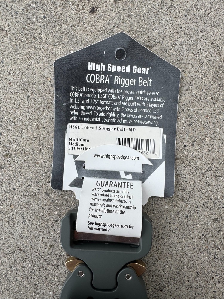 HSGI Cobra Multicam 1.5" Rigger Belt Medium