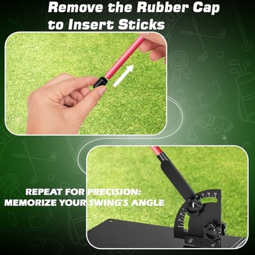 Pro Golf Alignment Sticks Holder – Adjustable Swing Plane Trainer with Scale
