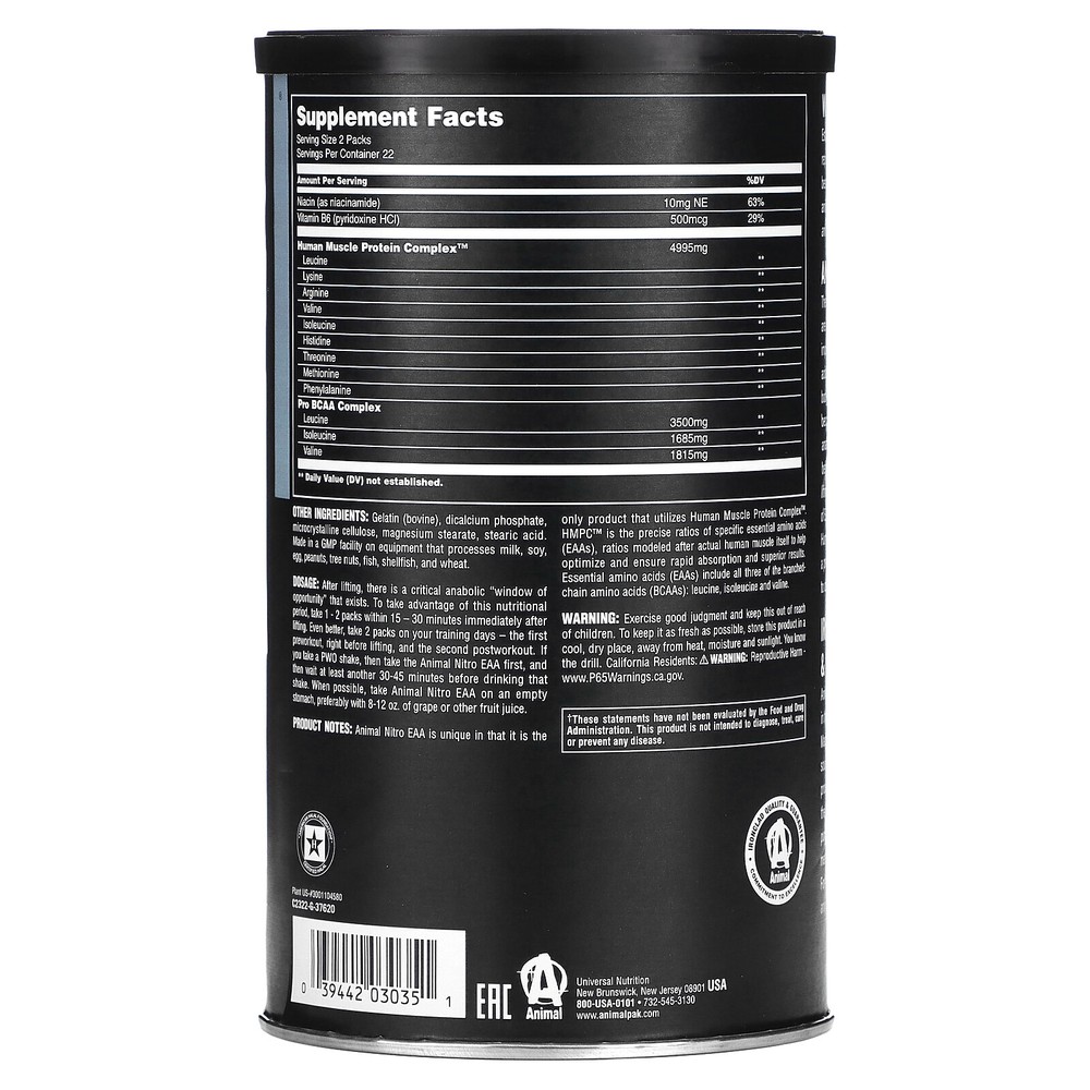 Nitro EAA, The Anabolic Essential Amino Acids Pack, 44 Packs