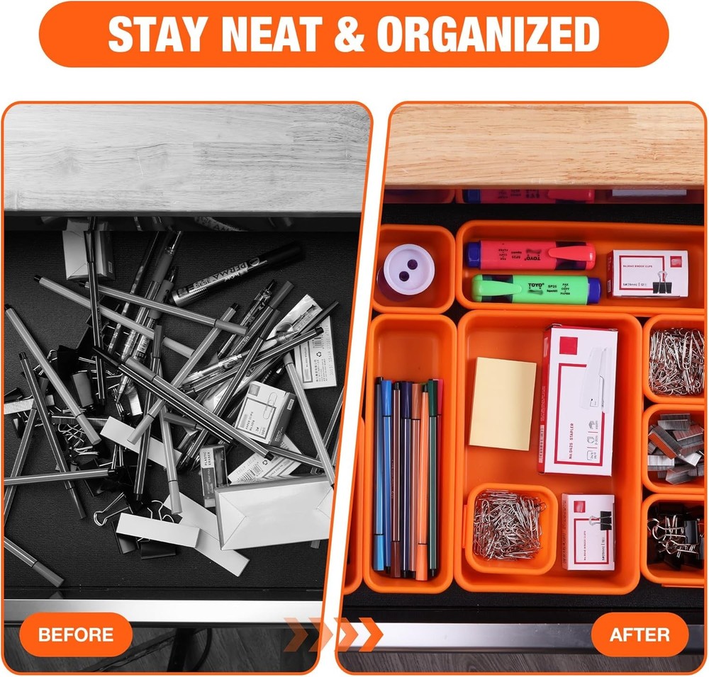 ValueMax 21 PCS Tool Box Organizer Set PP Material Interlocking Tool Organizer