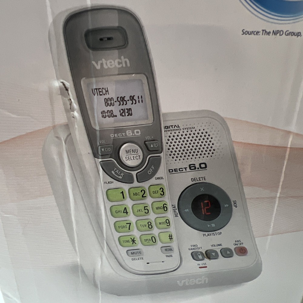 Vtech CS6124 HANDSET Cordless Digital Phone Answering System White New Open Box