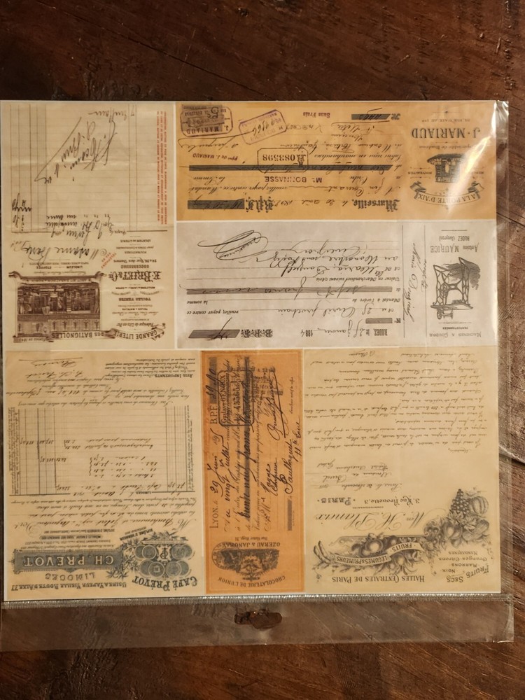 Magnolia Design Co  Rub-On Transfer "Documents & Reciepts"