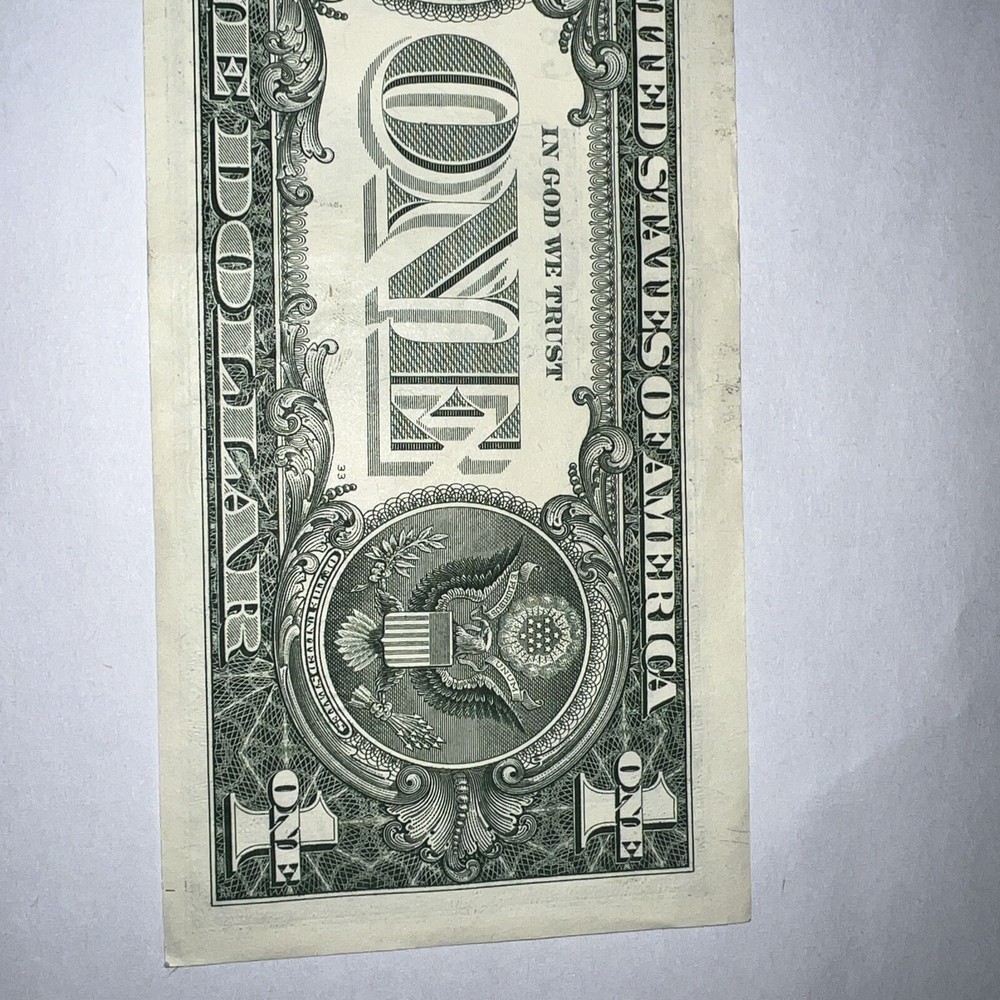 1 Dollar 2017, Cutting Error, Fancy Serial Number