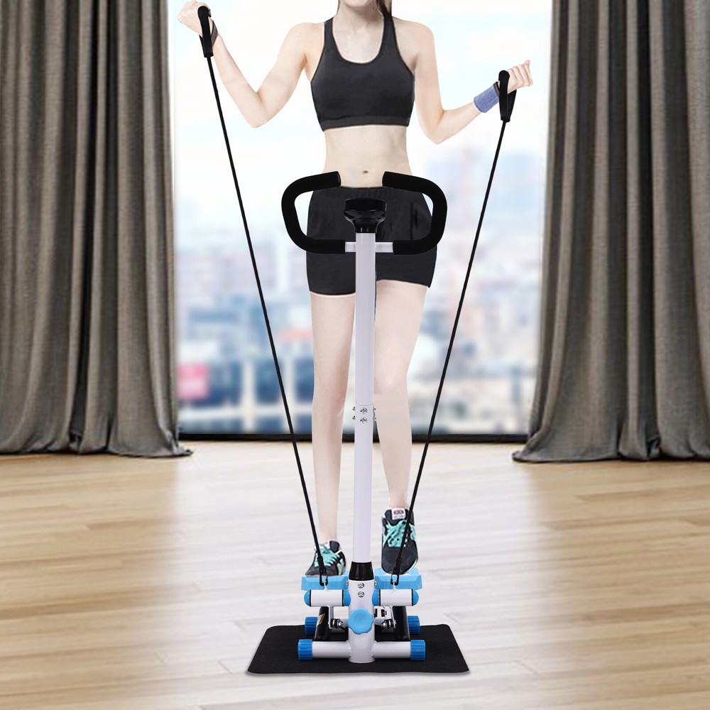 Stepping Exercise Machine Home Gym Full Body Workout Stepper w/ Elastic Bands
