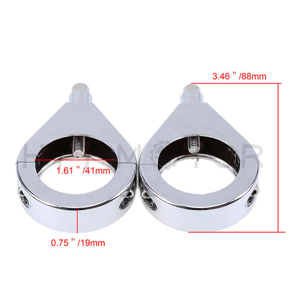 Turn Signal Indicator Relocation Fork Clamp Kit For Harley Softail 41Mm Chrome