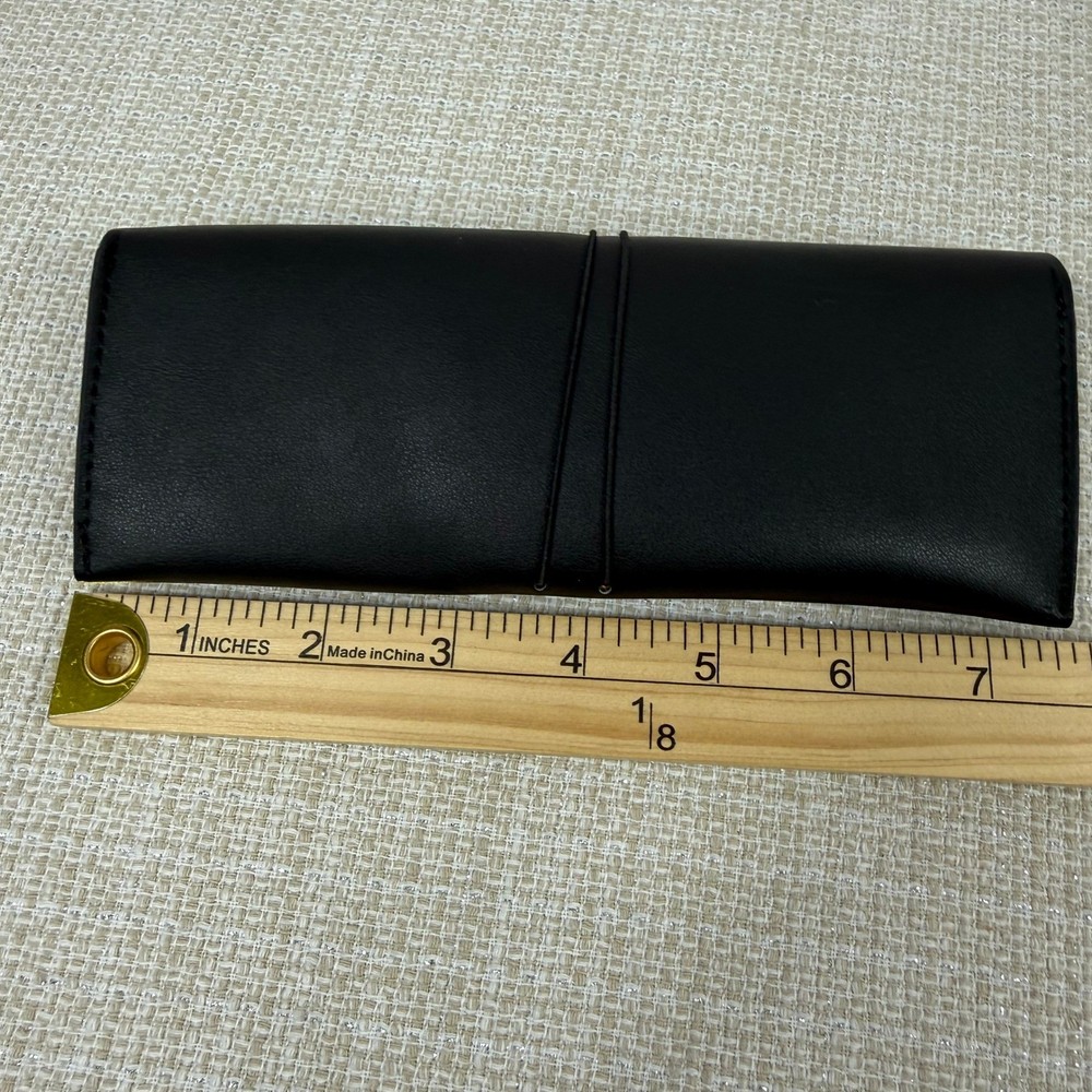 Ted Baker London Black Soft Shell Fold Over Wrap Closure Case