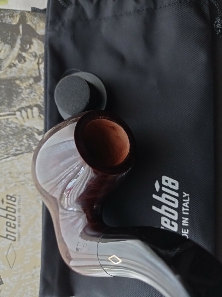 pipe Brebbia Egg Hat Walnut smooth briar handmade no filter gr.91 oz.3,2 new