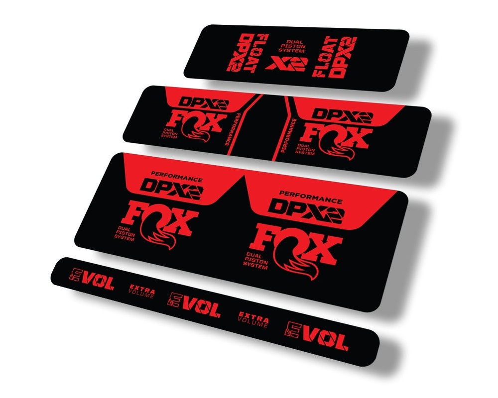 FOX Float DPX2 2021 Performance Rear Shock Suspension Sticker Decal Red