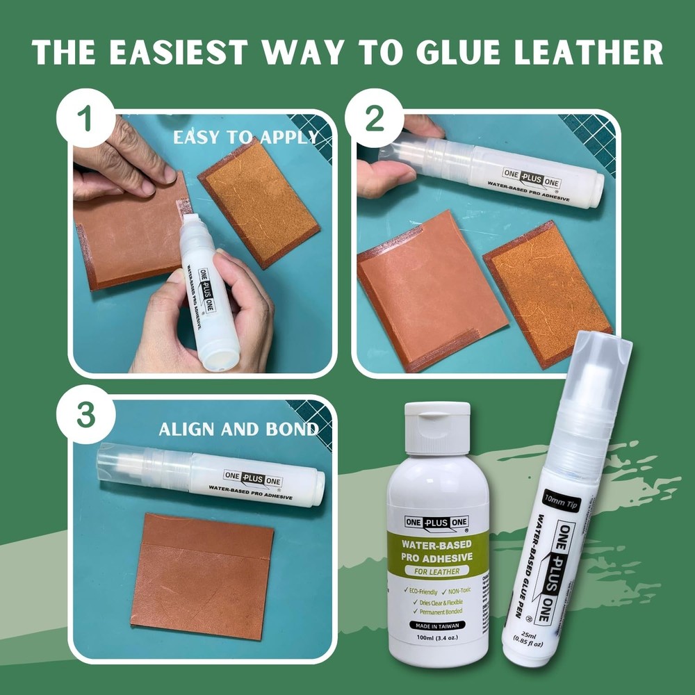 ONE Plus ONE Water-Based Pro Adhesive Set – 10mm Glue Pen with 100ml Refill a