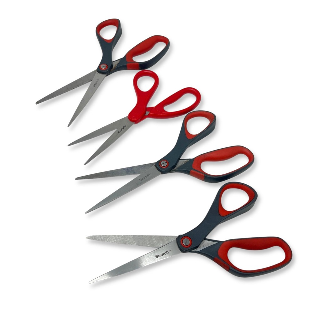 Scotch Multi-Purpose Scissors Set 8 Inch and Precision 4-Piece Mixed