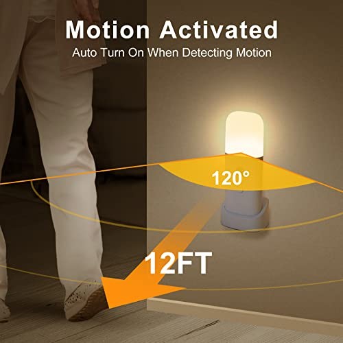 Motion Sensor Night Light, 2000mAh Rechargeable Night Two Pack Cool White