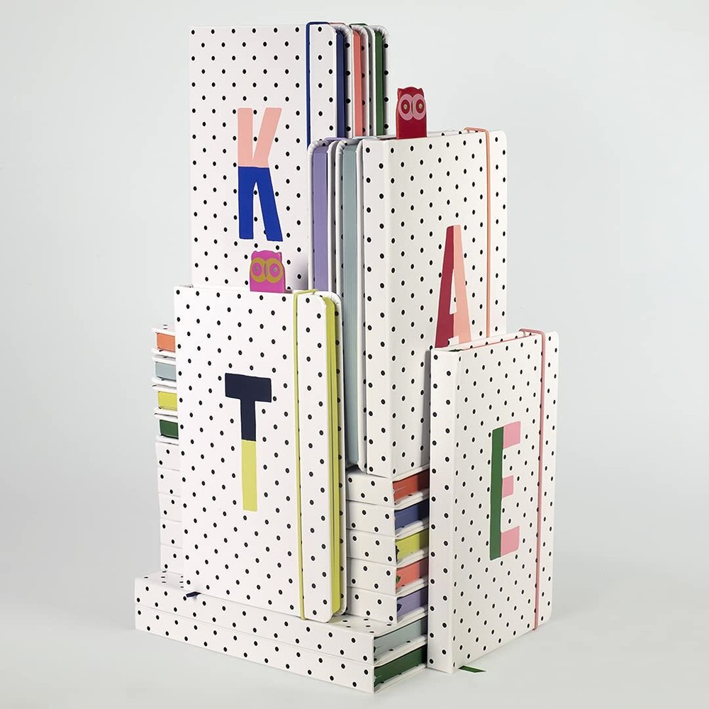 Kate Spade New York Take Note Large Polka Dot Leatherette Initial Notebook Bo...