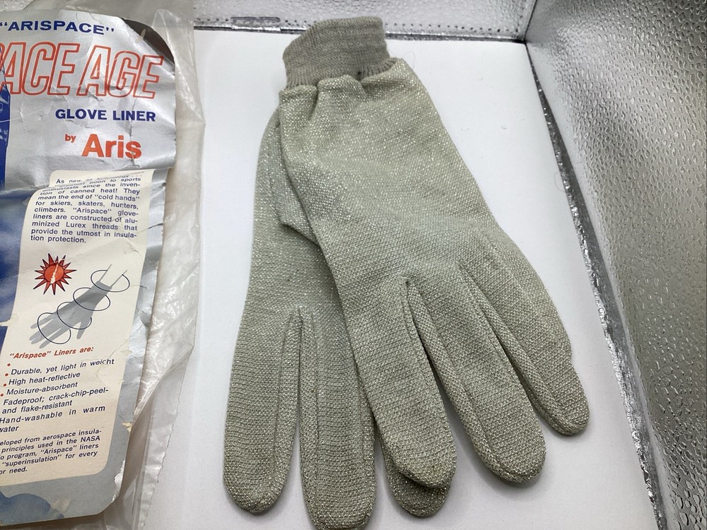 ARISPACE Space Age Glove Liners By Aris NASA APOLLO PROGRAM