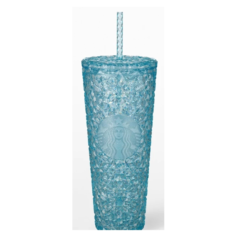 Starbucks Plastic Tumbler Blue Gem Cold Cup 24oz. Collection Gift
