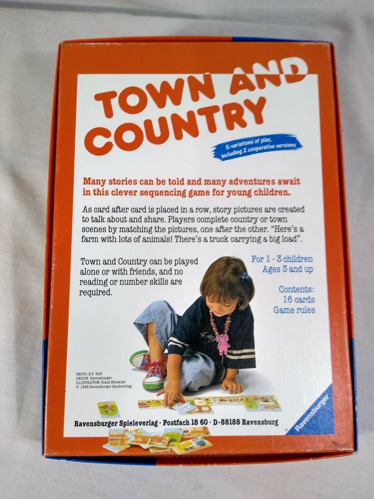 Town & Country: A First Sequencing Game | Ravensburger | 1994 | Complete Age 3 &