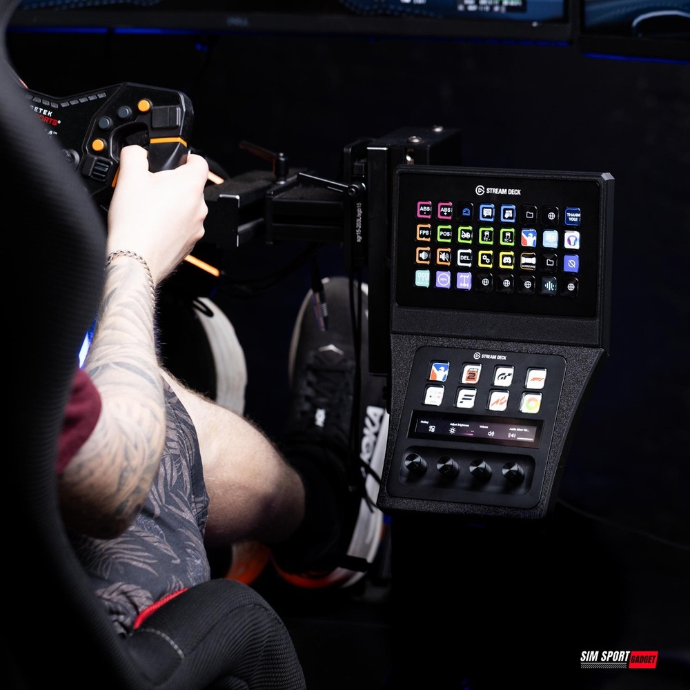 Stream Deck XL + Plus Combo Console Mount for Sim Racing Rig | Flight Rig |