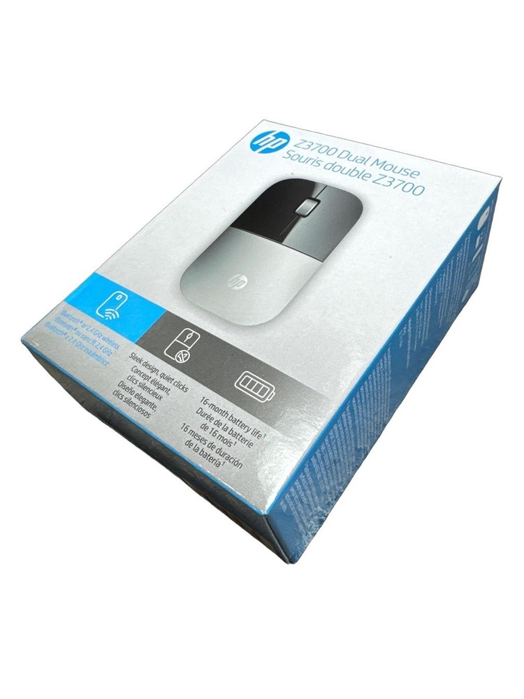 758A9AA#ABA NEW HP Z3700 Dual Silver Mouse