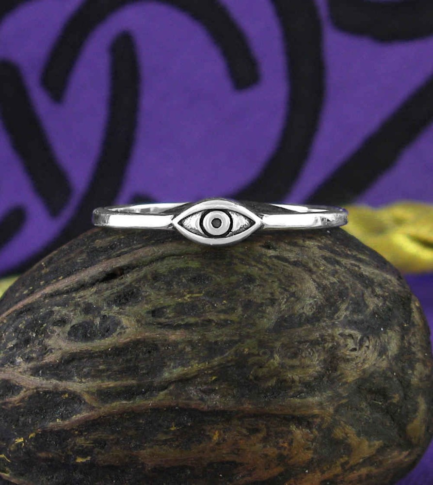 Tiny Evil Eye Ring Small Dainty Cute Delicate Jewelry wh417