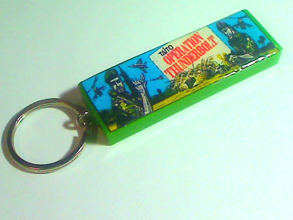 Operation Thunderbolt Arcade Marquee Coin Door accessory Keychain