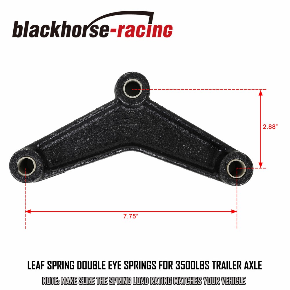 Tandem Trailer Axle Suspension Kit 3500lb 4 Leaf Springs U-bolt & Hanger Kit