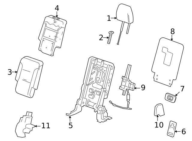 Genuine GM Headrest Outer 85735303