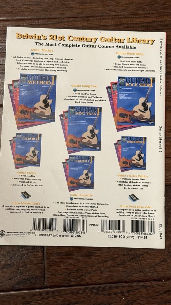 Guitar Method 2 Instructional Book Guitar Course With CD LN