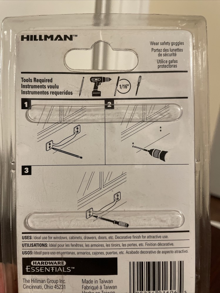 Hillman 4” sash lift Nickel plated