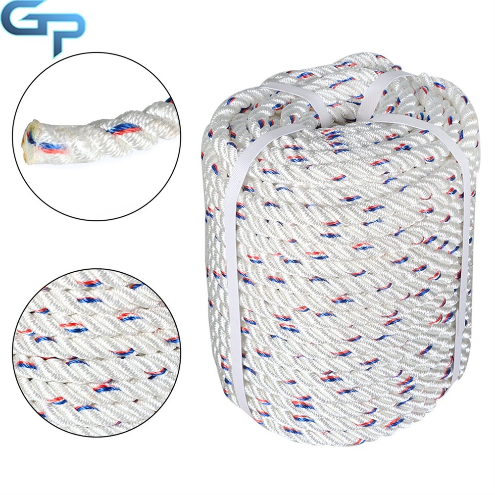 Double Braid Polyester Arborist Bull Rope 7200Lbs 5/8"×150' Pulling Rigging Line