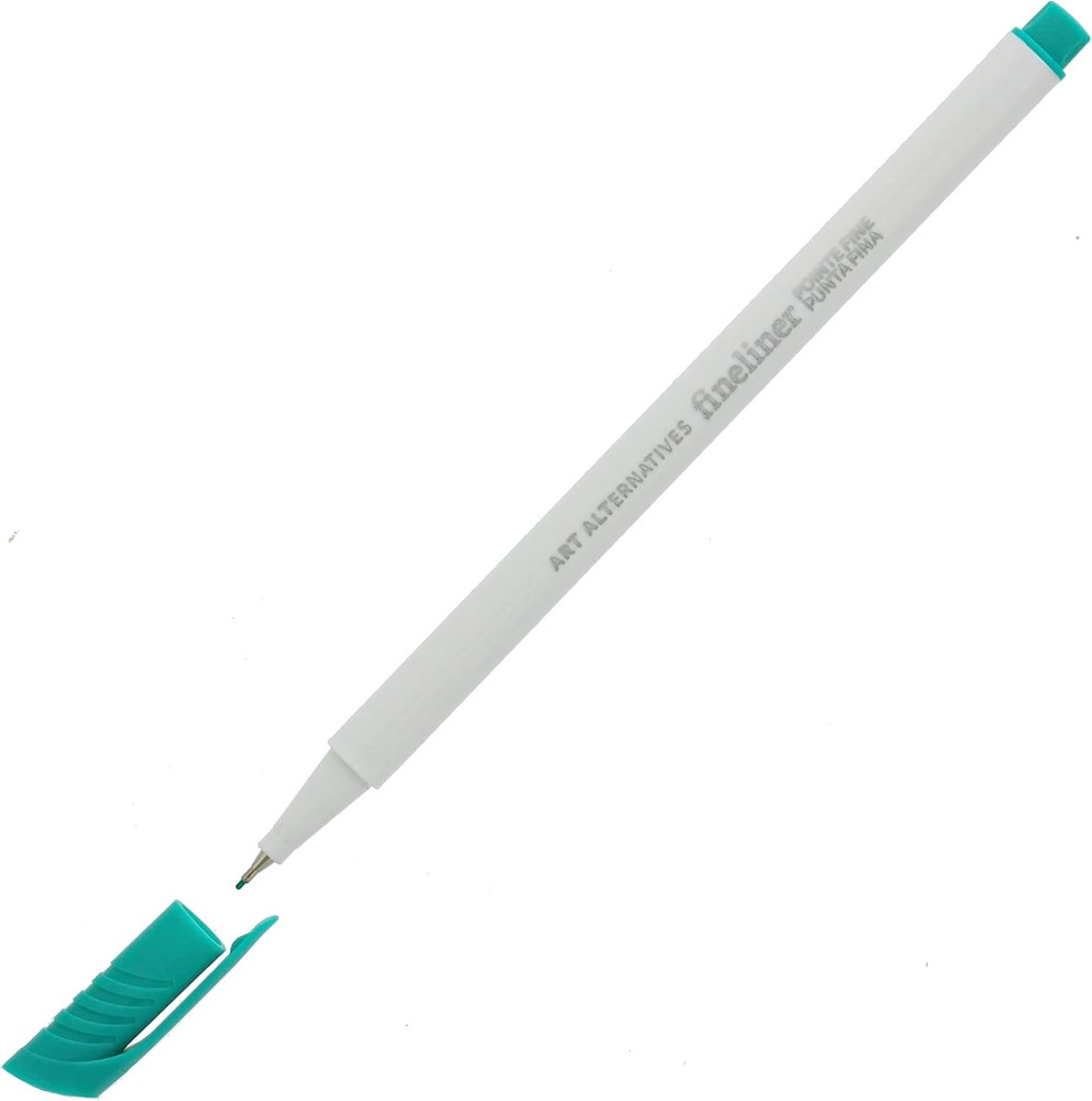 Fineline Pen, Light Blue Green - 0.4Mm Nib - Ergonomic, Triangular Barrel - Draw