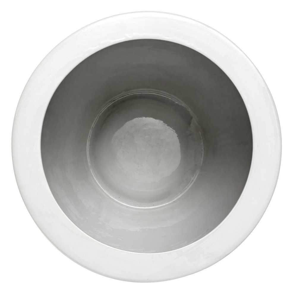 16" White Porcelain Fishbowl