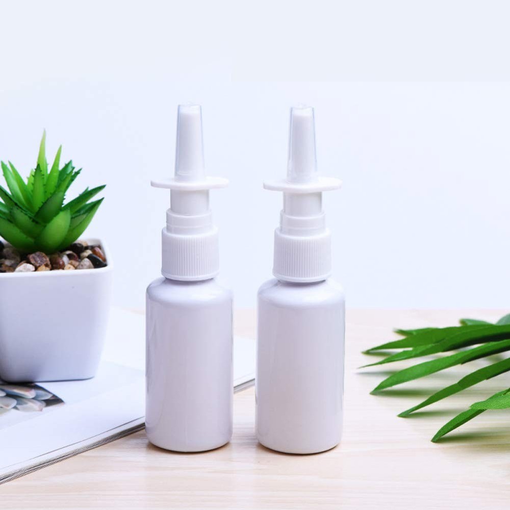 12 Pieces 30 ml Empty Plastic Nasal Spray Bottles Refillable white