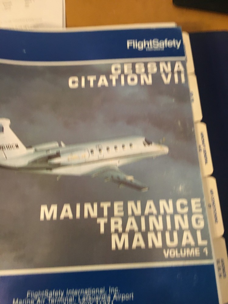 Citation VII Maintenance Training Manuals, a 2 vol. set