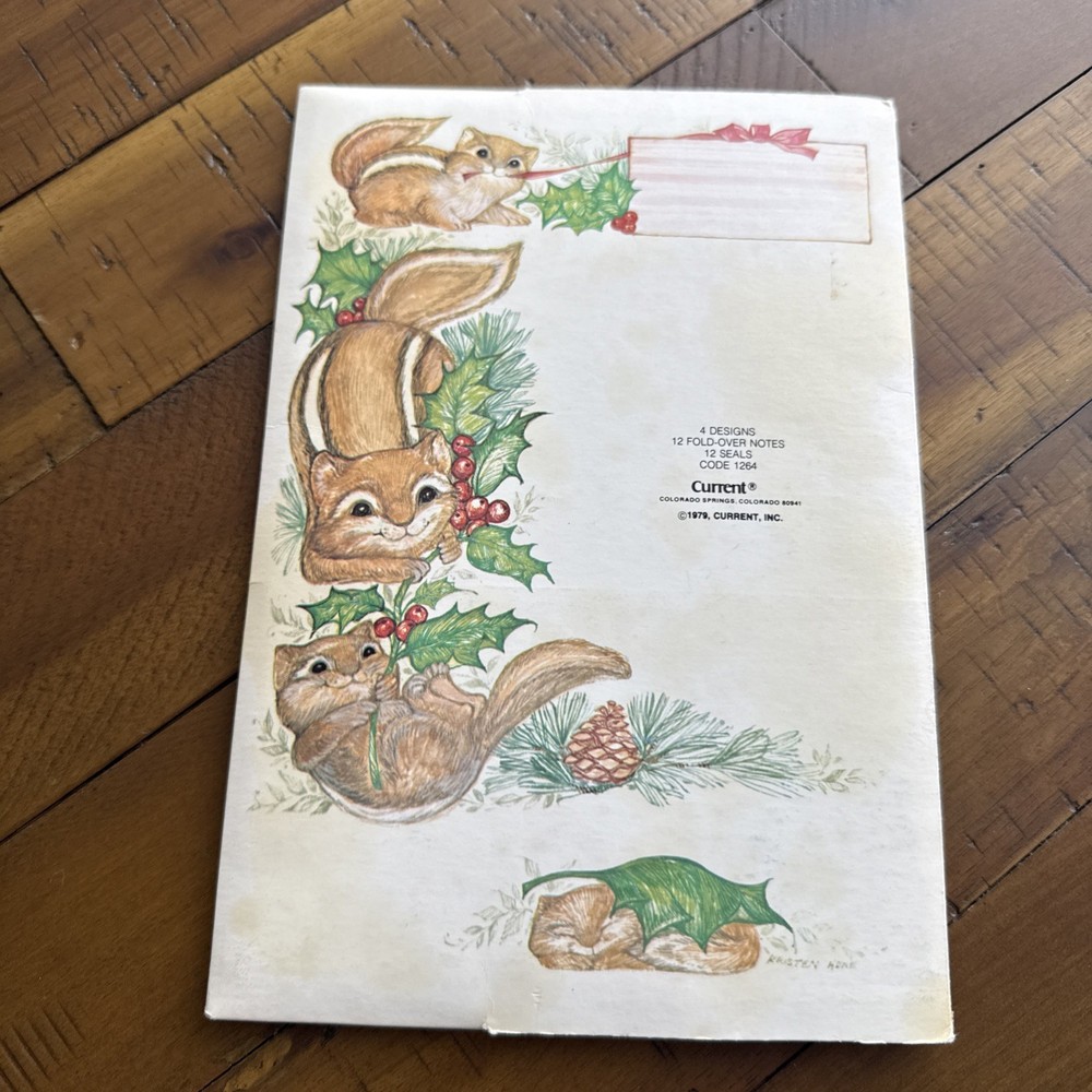 Vintage CURRENT Wildlife Just-A-Notes Postalettes Ephemera Bunny Squirrel Mouse