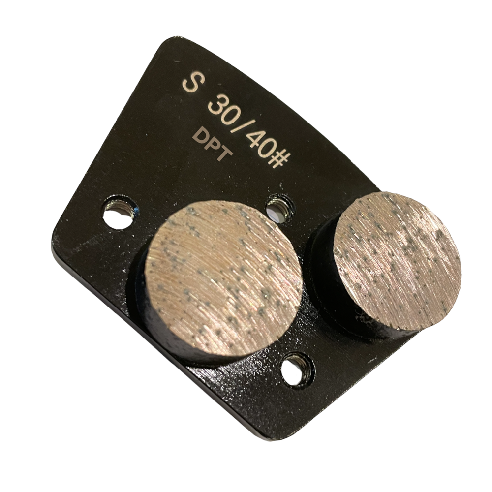 3 Pack Trapezoid Grinding Discs For Bolt on Concrete Grinders Soft Bond 30 Grit