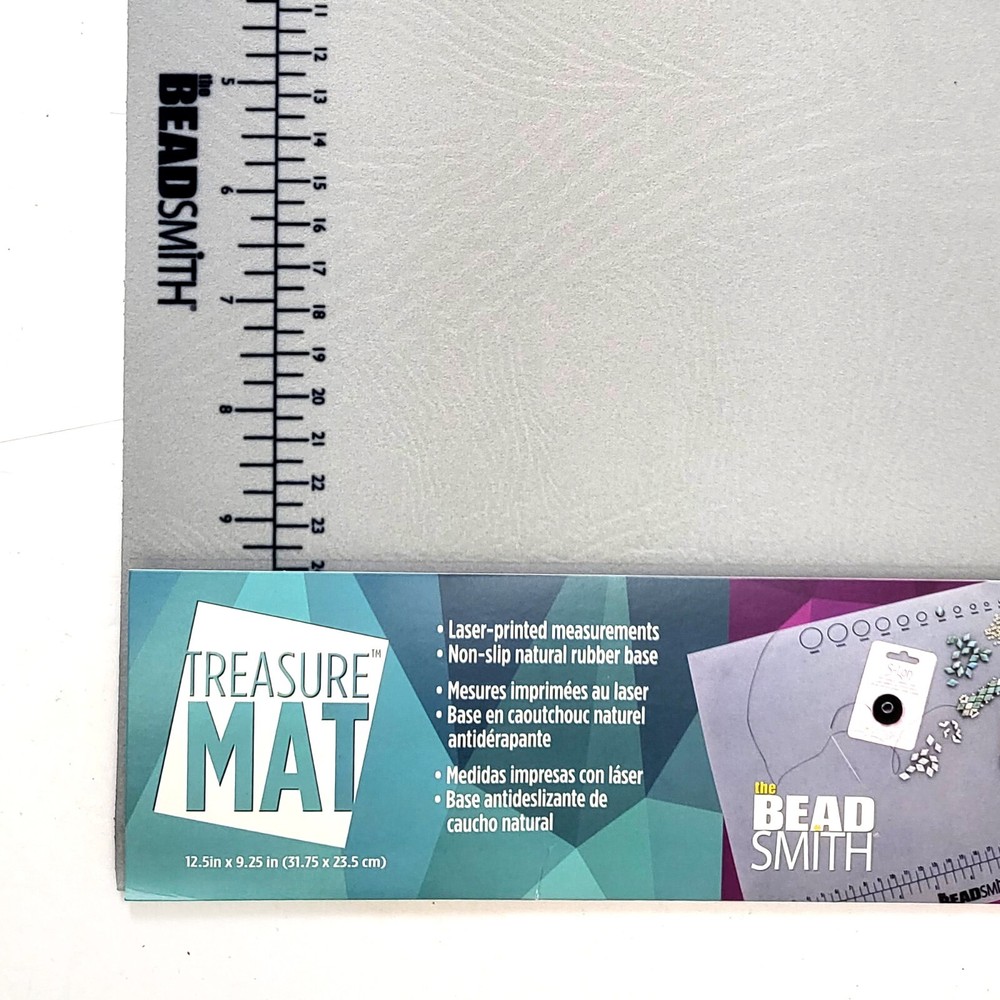 Beadsmith™ Non-Slip Treasure Mat Measurements Rubber Back Base Beading Tool